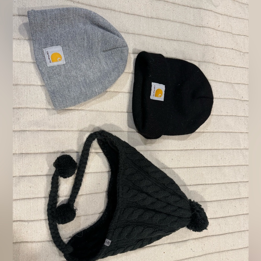 Northface and Carhartt beanie hat